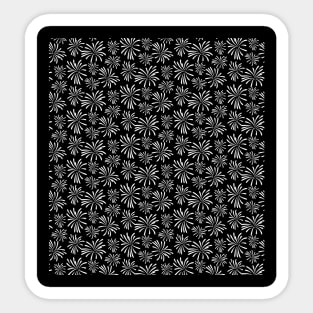 black and white fireworks pattern Sticker